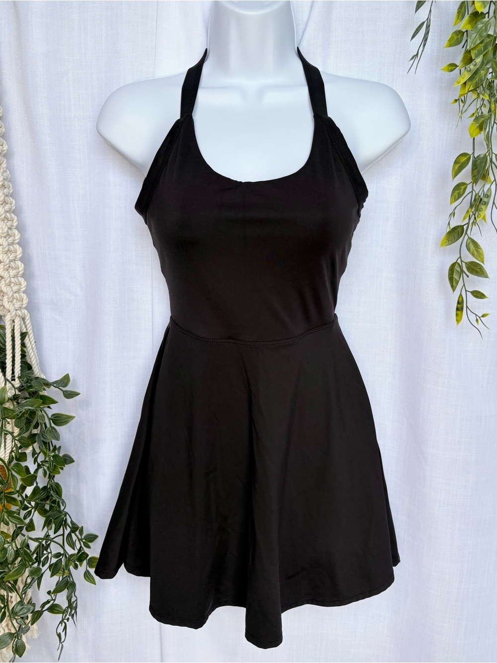 Halara Backless Cut Out Twisted Side Pocket 2-in-1 Mini Dress - Black - XS
